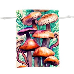 Charming Toadstool Lightweight Drawstring Pouch (xl) by GardenOfOphir