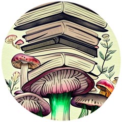 Necromancy Mushroom Wooden Puzzle Round by GardenOfOphir