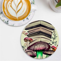 Necromancy Mushroom Uv Print Round Tile Coaster by GardenOfOphir