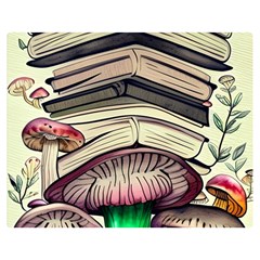 Necromancy Mushroom One Side Premium Plush Fleece Blanket (medium) by GardenOfOphir