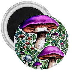 Magician s Conjuration Mushroom 3  Magnets by GardenOfOphir