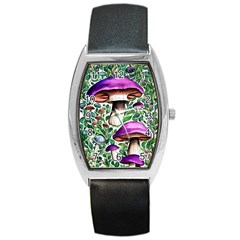 Magician s Conjuration Mushroom Barrel Style Metal Watch by GardenOfOphir