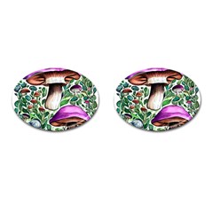 Magician s Conjuration Mushroom Cufflinks (oval)