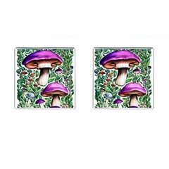 Magician s Conjuration Mushroom Cufflinks (square) by GardenOfOphir