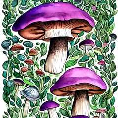 Magician s Conjuration Mushroom Play Mat (rectangle) by GardenOfOphir