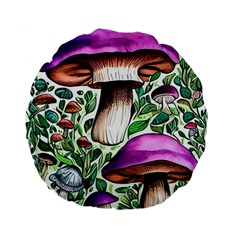 Magician s Conjuration Mushroom Standard 15  Premium Round Cushions by GardenOfOphir