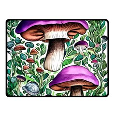 Magician s Conjuration Mushroom Fleece Blanket (small) by GardenOfOphir