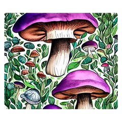 Magician s Conjuration Mushroom Premium Plush Fleece Blanket (small) by GardenOfOphir