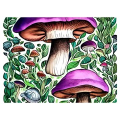 Magician s Conjuration Mushroom One Side Premium Plush Fleece Blanket (extra Small) by GardenOfOphir