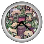 Spellbinding Mojo Mushroom Wall Clock (Silver) Front