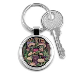 Spellbinding Mojo Mushroom Key Chain (round) by GardenOfOphir