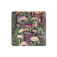 Spellbinding Mojo Mushroom Square Magnet by GardenOfOphir