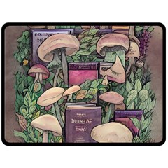 Spellbinding Mojo Mushroom One Side Fleece Blanket (large) by GardenOfOphir