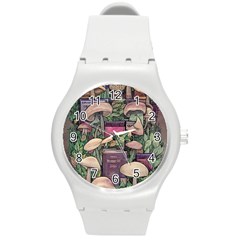 Spellbinding Mojo Mushroom Round Plastic Sport Watch (m) by GardenOfOphir