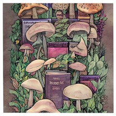 Spellbinding Mojo Mushroom Wooden Puzzle Square by GardenOfOphir