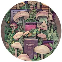 Spellbinding Mojo Mushroom Wooden Puzzle Round by GardenOfOphir