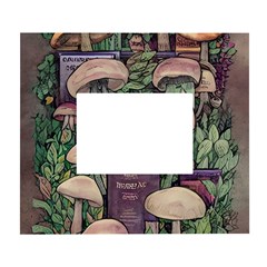 Spellbinding Mojo Mushroom White Wall Photo Frame 5  X 7 