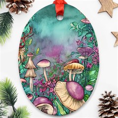 Enchanted Champignon Ornament (oval) by GardenOfOphir