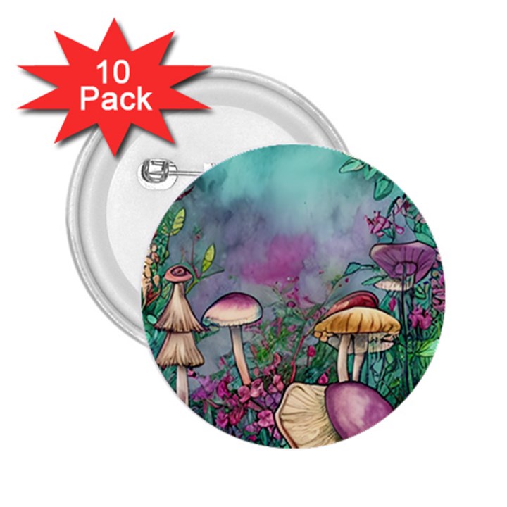 Enchanted Champignon 2.25  Buttons (10 pack) 