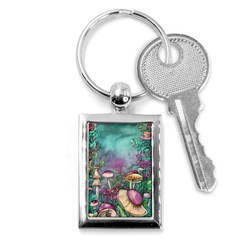 Enchanted Champignon Key Chain (rectangle) by GardenOfOphir