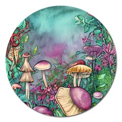 Enchanted Champignon Magnet 5  (round) by GardenOfOphir