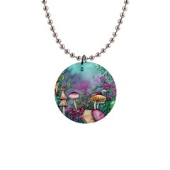 Enchanted Champignon 1  Button Necklace by GardenOfOphir