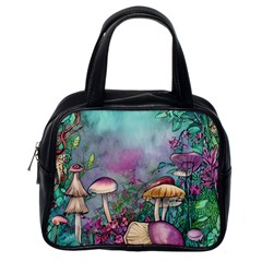 Enchanted Champignon Classic Handbag (one Side) by GardenOfOphir