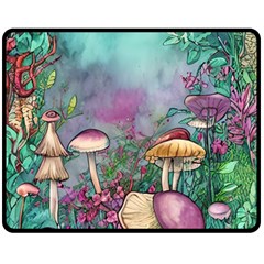 Enchanted Champignon Fleece Blanket (medium) by GardenOfOphir