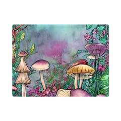 Enchanted Champignon One Side Premium Plush Fleece Blanket (mini) by GardenOfOphir