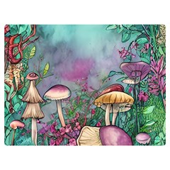 Enchanted Champignon One Side Premium Plush Fleece Blanket (extra Small) by GardenOfOphir