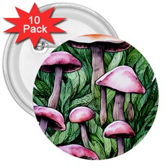 Charm Of The Toadstool 3  Buttons (10 Pack)  by GardenOfOphir