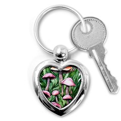 Charm Of The Toadstool Key Chain (heart) by GardenOfOphir