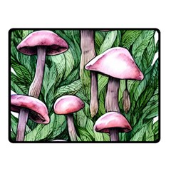 Charm Of The Toadstool One Side Fleece Blanket (small) by GardenOfOphir