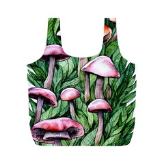 Charm Of The Toadstool Full Print Recycle Bag (m) by GardenOfOphir