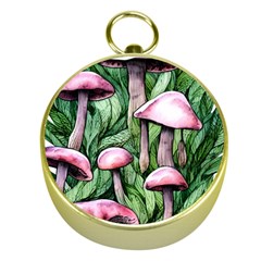 Charm Of The Toadstool Gold Compasses by GardenOfOphir