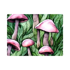 Charm Of The Toadstool One Side Premium Plush Fleece Blanket (mini) by GardenOfOphir