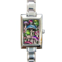 Necromancy Of The Mushroom Rectangle Italian Charm Watch