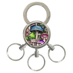 Necromancy Of The Mushroom 3-ring Key Chain by GardenOfOphir