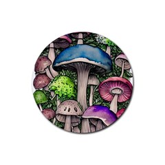 Necromancy Of The Mushroom Rubber Coaster (Round)