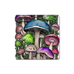 Necromancy Of The Mushroom Square Magnet