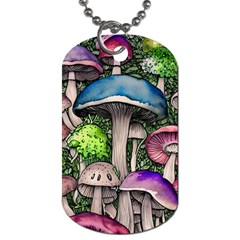 Necromancy Of The Mushroom Dog Tag (one Side) by GardenOfOphir