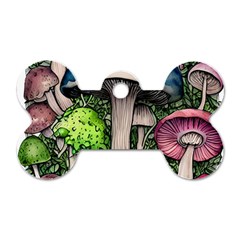 Necromancy Of The Mushroom Dog Tag Bone (One Side)