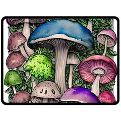 Necromancy Of The Mushroom One Side Fleece Blanket (Large)