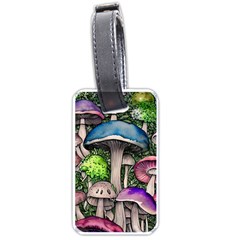 Necromancy Of The Mushroom Luggage Tag (one Side) by GardenOfOphir