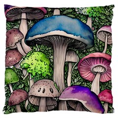 Necromancy Of The Mushroom Large Cushion Case (One Side)