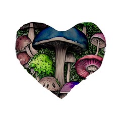 Necromancy Of The Mushroom Standard 16  Premium Heart Shape Cushions