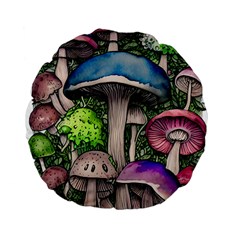 Necromancy Of The Mushroom Standard 15  Premium Flano Round Cushions