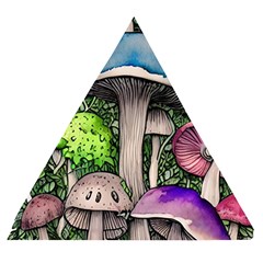 Necromancy Of The Mushroom Wooden Puzzle Triangle by GardenOfOphir