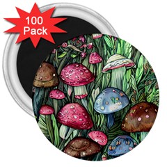 Magicians  Mushrooms 3  Magnets (100 Pack) by GardenOfOphir