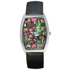 Magicians  Mushrooms Barrel Style Metal Watch by GardenOfOphir